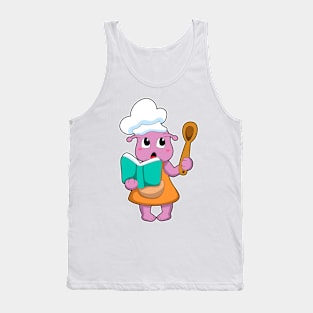 Alien as Cook with Cookbook Tank Top